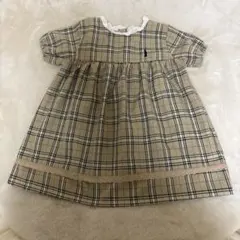 EAST BOY 半袖ワンピース ベージュチェックのサムネイル