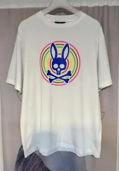 サイコバニー レインボー スカルラビット うさぎ 白Tシャツのサムネイル