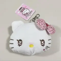 新品 ハローキティ ヒョウ柄 ポーチ パスケース キーホルダー 定期入れ