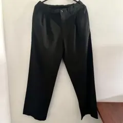 URBAN RESEARCH ダブルタックワイドスラックス ブラック