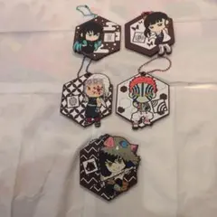 鬼滅の刃 一番くじ　ラバーキーホルダー 5個セット