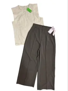 ❤️新品タグ付き❤️2点セット❤️セットアップ風❤️カットソースラックス❤️