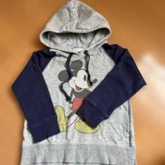 ミッキーマウス パーカー 100cm グレー ネイビー