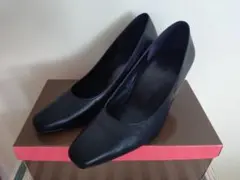 ワコール】サクセスウォーク スクエアパンプス レザー 23.5 黒 - メルカリ