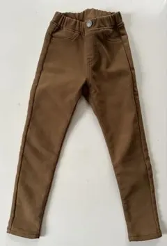【美品】GU ブラウン スリムフィットパンツ　１１０㎝