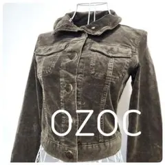 未使用　OZOC ショートジャケット　コーデュロイ　ワイヤー襟　36　ブラウンのサムネイル