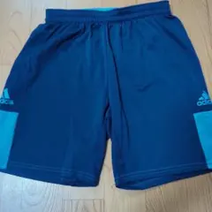 adidas ネイビー ターコイズ ショートパンツ 160