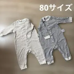 UNIQLO フライスカバーオール　80サイズ　2点