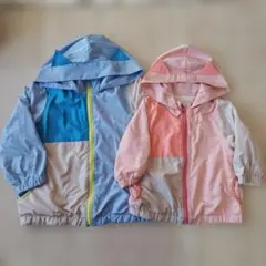 ベイビーチアー　兄妹　ウィンドブレーカー 110 80　お揃い　リンクコーデ