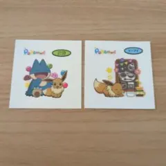 ポケモンパン デコキャラシール  イーブイ  ゴンベ  203弾