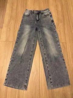 SHEIN ライトブルー ワイドレッグ デニムパンツ 古着 ヴィンテージ 13Y