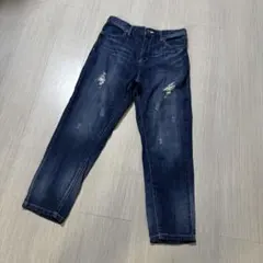【LOWRYS FARM】ダメージ加工 ストレートデニムパンツ Mサイズ