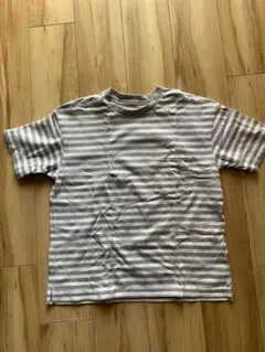 UNIQLO ビッグシルエット　Sストライプ Tシャツ グレーとホワイト