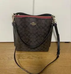 【美品】COACH コーチ シグネチャー ショルダーバッグ 2way 保存袋付