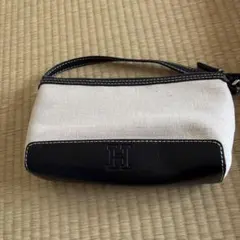 Hロゴ キャンバス×レザー ミニバッグ ポーチのサムネイル
