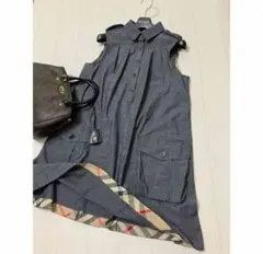 美品　バーバリー　ロンドン　ワンピース　チェック