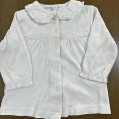 ８０　女の子　白　ブラウス