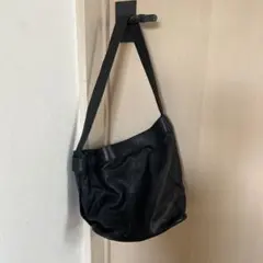 ampersandブラック レザー ショルダーバッグのサムネイル