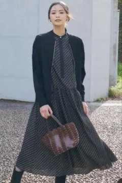 23区【洗える】ヴィスコースストレッチ ニットブルゾン