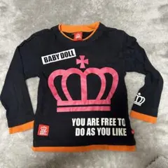 BABYDOLL ブラック ロングTシャツ ロンT トップス キッズ