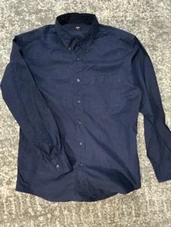 ユニクロ　UNIQLO シャツ　水玉　ドット　メンズ　M