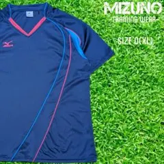 MIZUNO ミズノ　半袖 バドミントンシャツ ゲームシャツ　Ｏ ネイビー