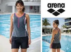 【美品】 arena アリーナ 上下一体型水着 M(9号)