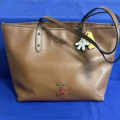 COACH×Disney ミッキー トートバッグ 56645 限定 レザー
