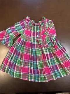 Ralph Lauren チェック柄ワンピース 80/28 パンツあり