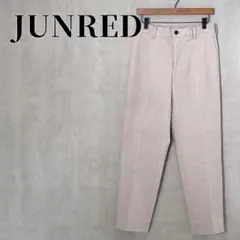 JUNRED　エアリーストレッチフラノスリムパンツ　バックゴム　起毛感　ベージュのサムネイル