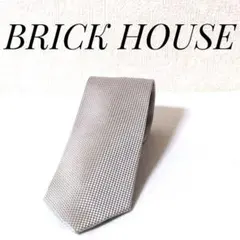 ★送料無料★ BRICK HOUSE ネクタイ ピンドット オフホワイト シルク