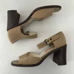 レア　MIU MIU archive ヴィンテージ　ミュール　サンダル　ヒール Miu Miu ミュウミュウ 90年代 ヴィンテージ ヒールサンダル 35