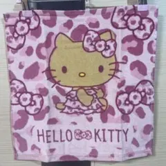 ハンドタオル♡サンリオ♡日焼けキティ × ヒョウ柄❤︎ピンク❤︎