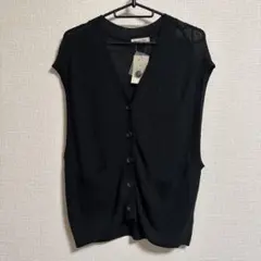 ニットベスト 黒