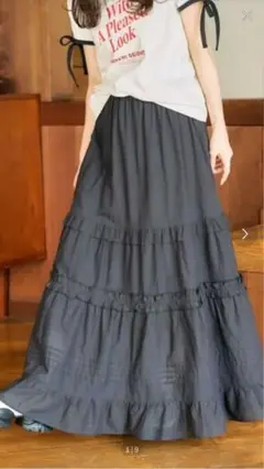 FREAK'S STORE コットンフレアスカート　ブラック