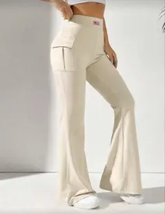 【新品未使用】SHEIN フレアパンツ ベージュ