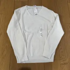 コットンカシミヤ　vネックセーター　長袖