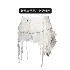 THEREDTHREAD veil frill garter shorts - メルカリ