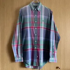 90s Polo Ralph Lauren シャツ マドラスチェック 手織りのサムネイル