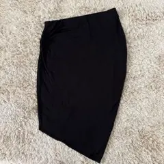 three dots タイトスカート ストレッチ　ブラック　変形　アシンメトリのサムネイル