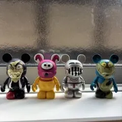 ディズニー、バイナルメーション（白黒ミニー、ロボットドナルド） ディズニー、バイナルメーション（白黒ミニー、ロボットドナルド