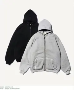 A.PRESSE/ Vintage Zip Sweat Hoodie GRAY