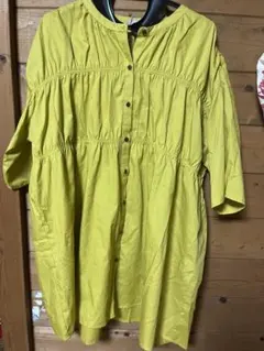 美品:SM2/samansa Mos2 イエローチュニック 五分袖