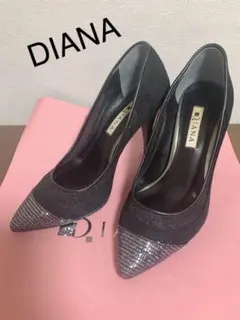 ダイアナ　DIANA ラメグリッターチュールパンプス