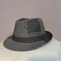 RUBEN ウールチェックハット グレー系