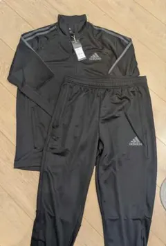 adidas メンズジャージ上下セット ブラック