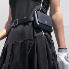 ゴルフウエストポーチ　ブラック　ヒップポーチ　マーカー　ボール ブラック　ティー