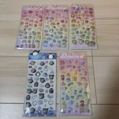 【5枚セット】プニキュン！ぷっくりシール　3Dデコシール　動物　うさぎ　くま