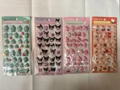 サンリオ中抜きシール4種セットはんぎょどん クロミ マイメロディ ハローキティ