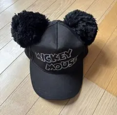 ミッキーマウス ポンポン付きキャップ